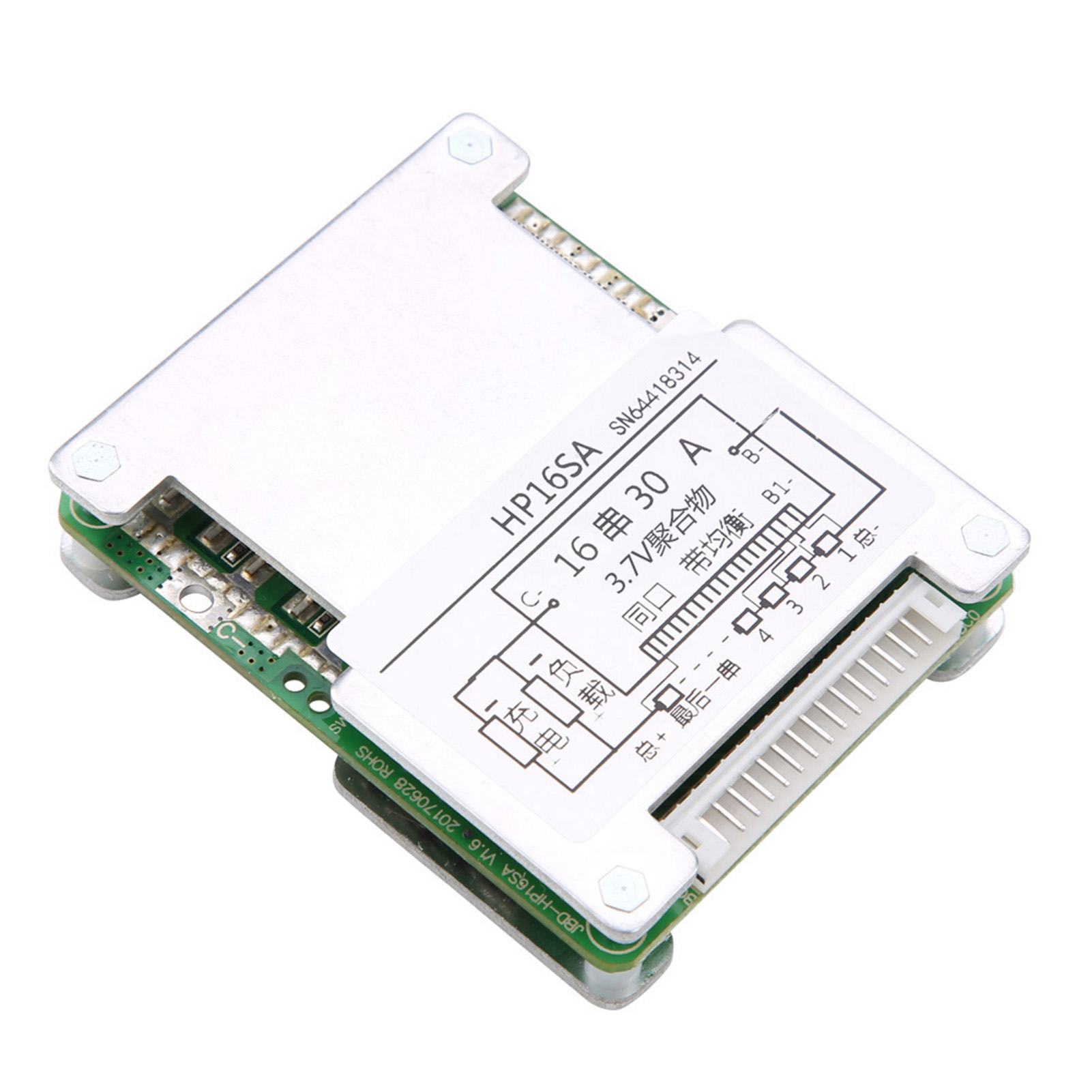 16s 48v/60v Lithium-batterie-balancer-schutzplatine Mit Aluminium-kühlkörper (3,6/3,7v 30a)