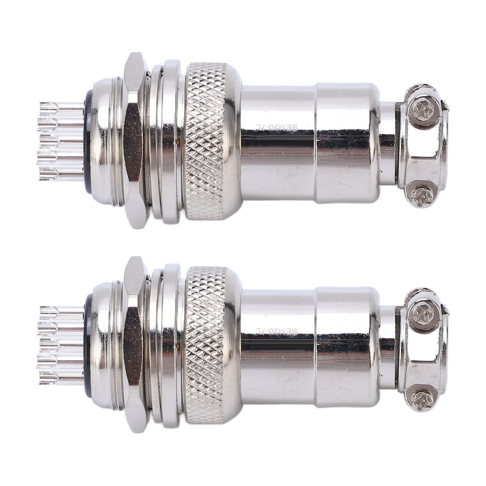 2 Stück Flugzeugsteckverbinder Aus Zinklegierung, Stecker Und Buchse, 20 Mm, Ac/dc 250 V, 7-polig