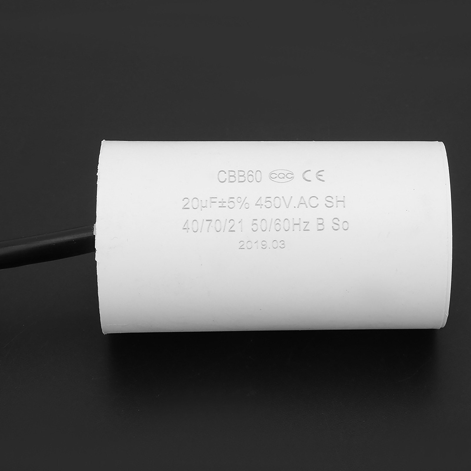 Anlaufkondensator Cbb60 Für Motoren, 450 V, 20 Μf, Mit Anschlusskabel