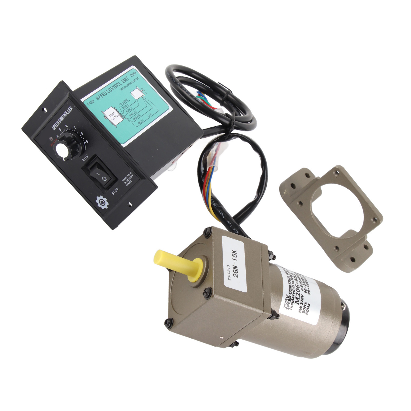 Wechselstrom 220v 6w Einphasen-asynchrongetriebemotor Mit Einstellbarem Untersetzungsverhältnis (15k)