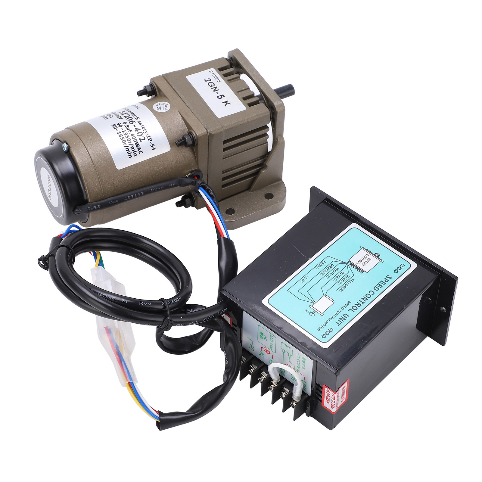 Wechselstrom 220v 6w Einphasen-asynchrongetriebemotor, Einstellbare Untersetzungsdrehzahl (5k)