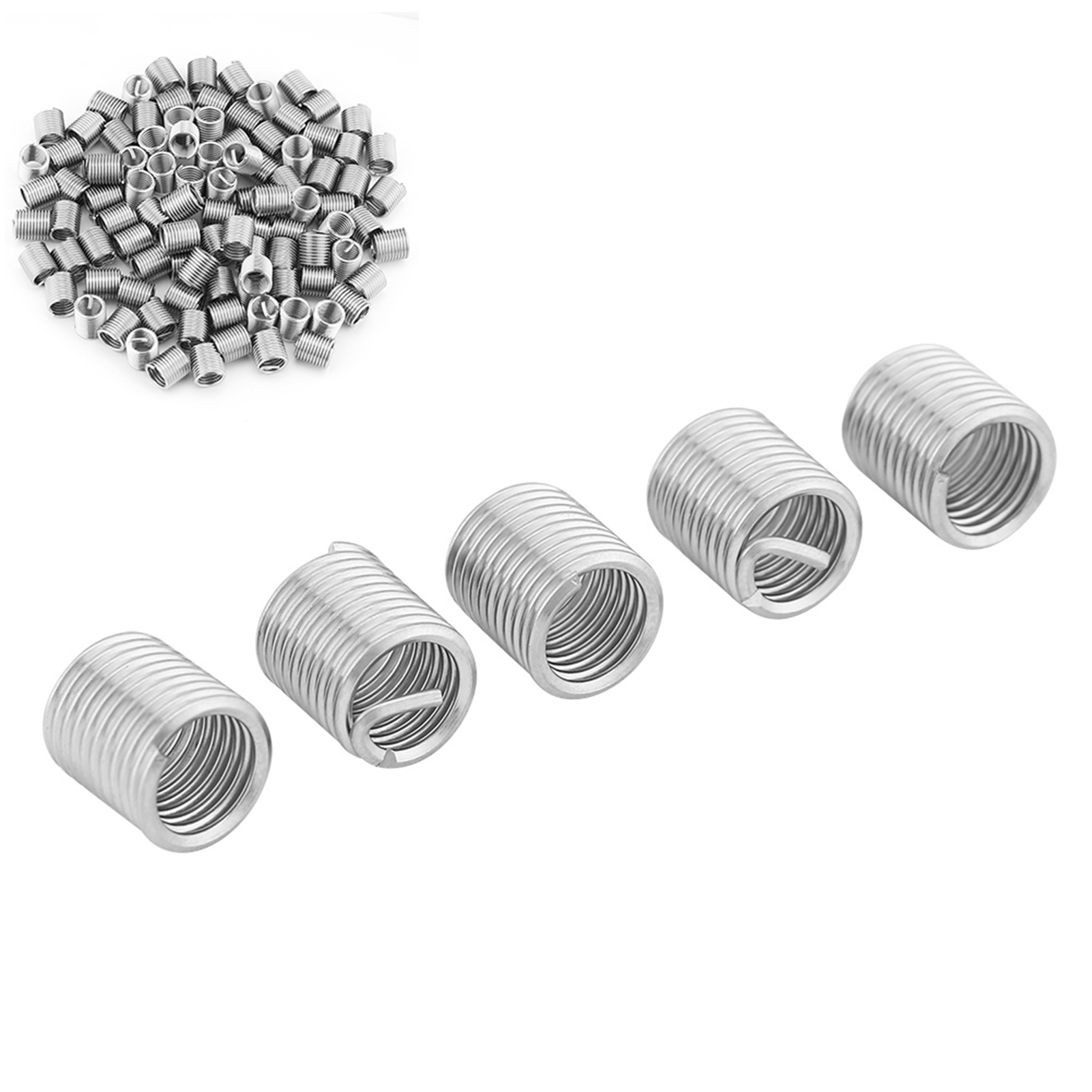100 Stück Gewindeeinsätze Aus Edelstahl Ss304, Spiralförmig, M8 X 1,25 X 2d Länge