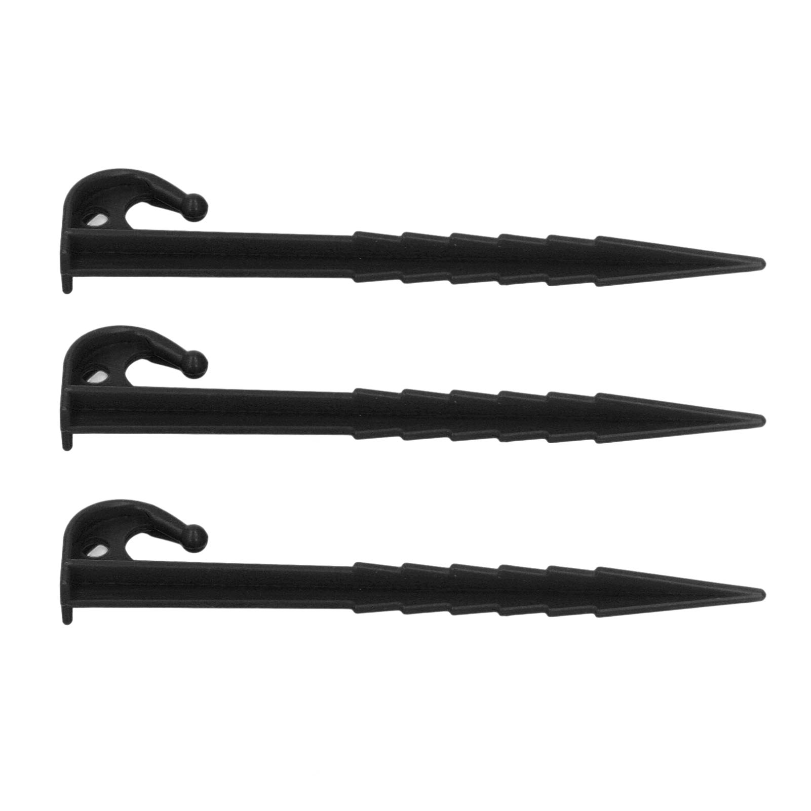 50 Stück Kunststoff-zeltnägel, 14 Cm Lang, Gezahnt, Sehr Robust, Aus Abs, Für Den Außenbereich, Strand, Zelt, Camping Und Markisen, Schwarz