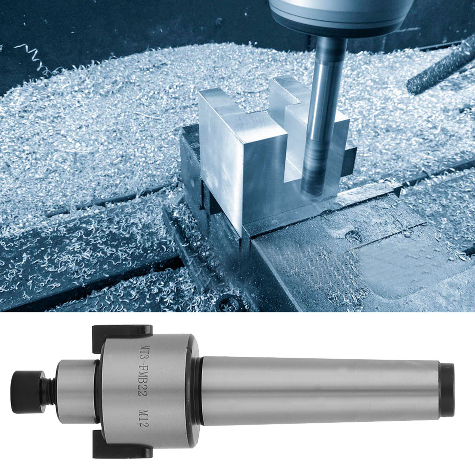 M12-gewinde-kegelfräserhalter, Kegelfräser-werkzeughalter Für Frässpindeln, Länge 138 Mm, Nut 22 Mm, Mt3-fmb22