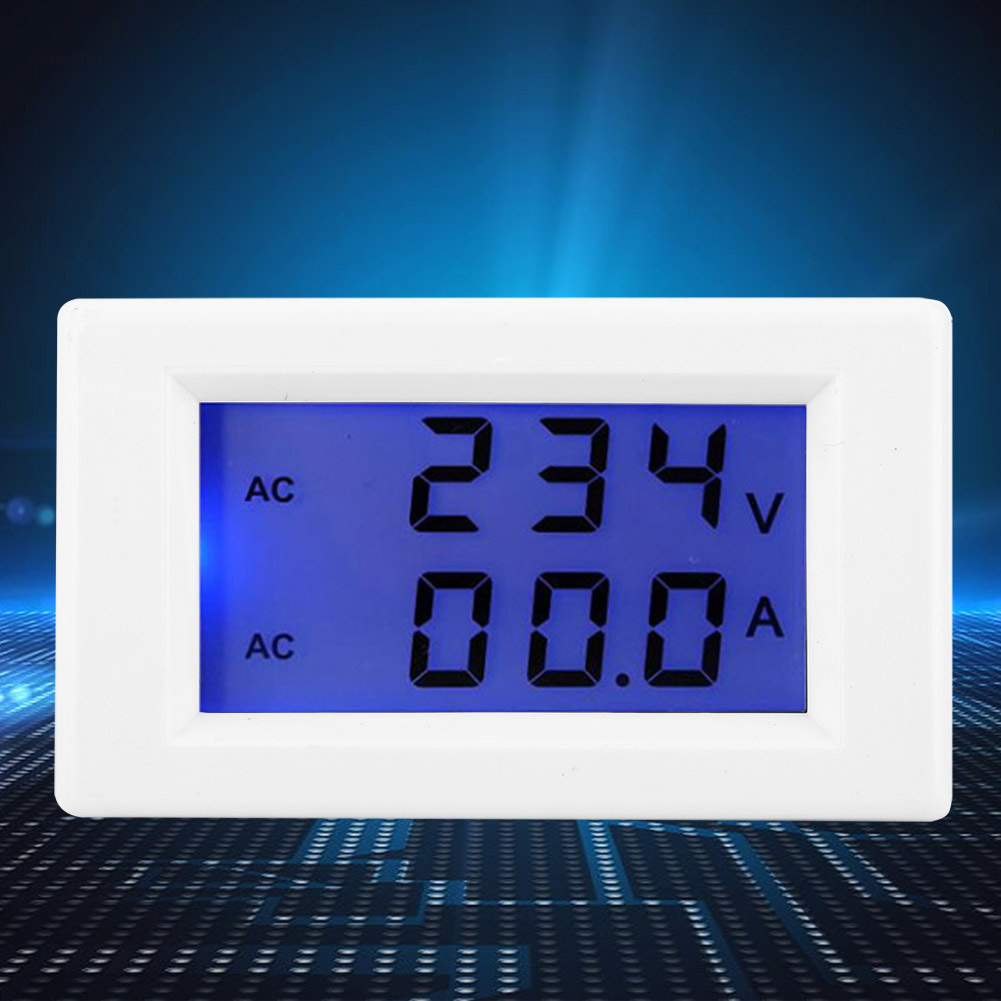D85-2042 Stromzähler Mit Zwei Digitalen Anzeigen, Strom- Und Spannungsmesser, Wechselstrom 80–300 V, 0,1–100 A