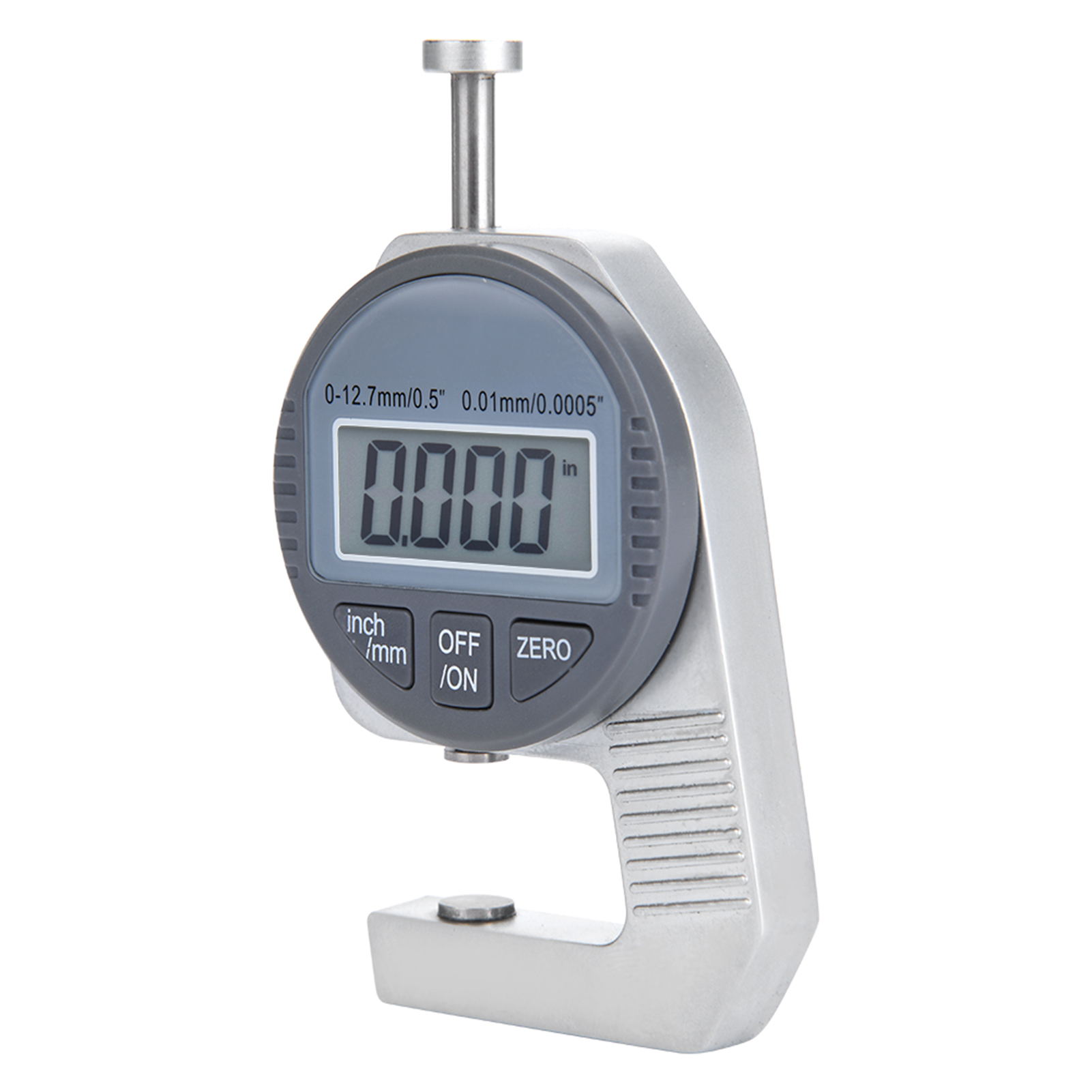 Digitales Lcd-display, Prozentuale Dickenmessung 0–12,7 Mm / 0,5 Zoll, 0,01 Mm / 0,0005 Zoll, Flacher Messkopf