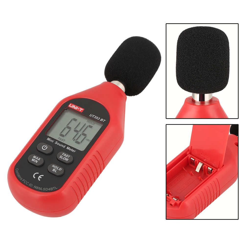 Uni T Ut353bt Digitales Bluetooth-schallpegelmessgerät, Geräuschpegelmesser, Tester 30–130 Db, Schallüberwachung