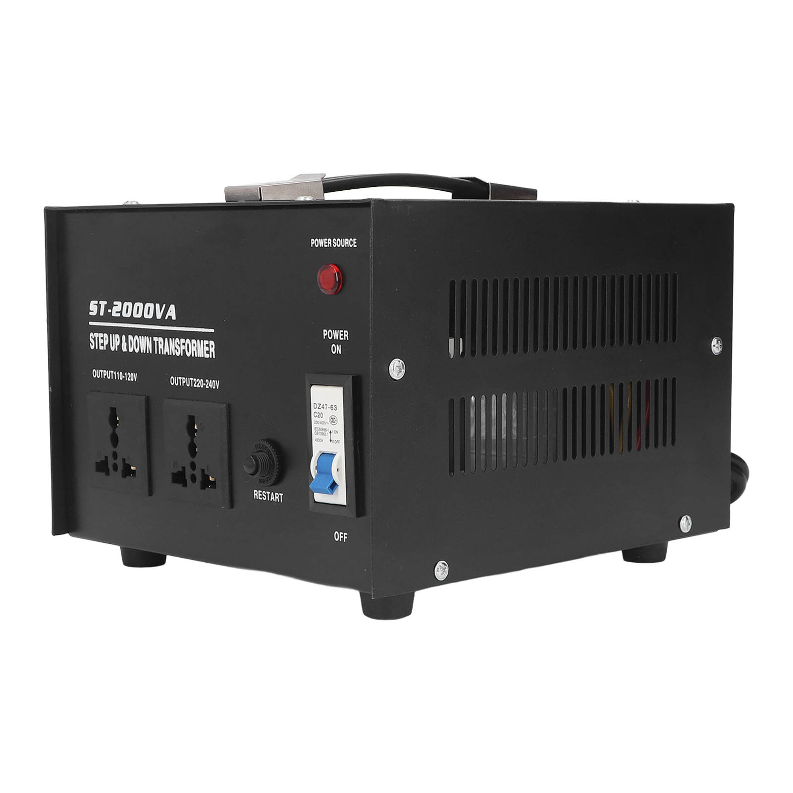 2000-w-einphasentransformator, Auf-/abwärts-wechselspannungswandler, Regler, Eu-stecker, 110–220 V