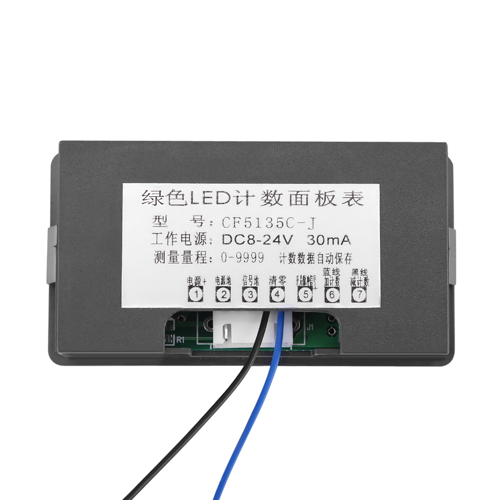 Digitales Dc-led-display, 4-stellig, 0–9999, Auf-/abwärts, Plus/minus, Panel-zähler, Grün