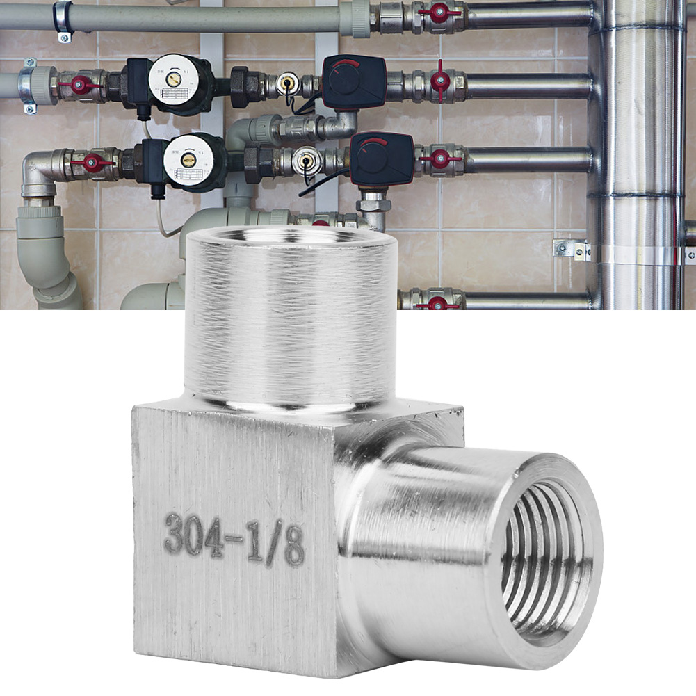 Bspp-doppelgewinde-winkelverbinder Mit Innengewinde, Rechtwinkliger Rohrverbinderadapter Für Wasser, Luft Und Öl, 1/8 Zoll