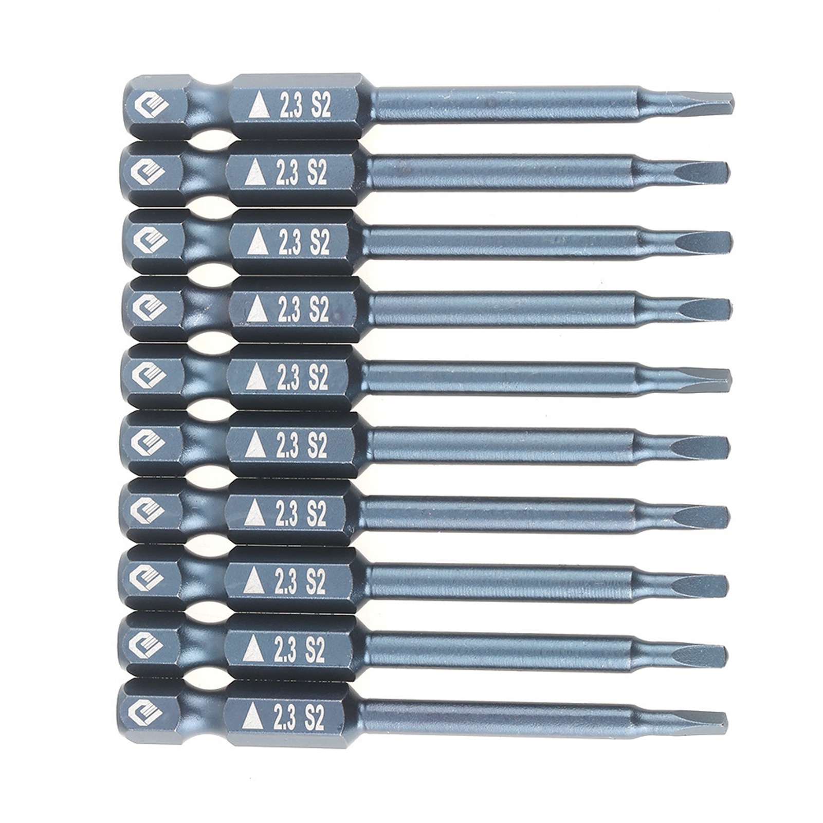 10-teiliges Set Mit 6,3 Cm Schaft, 65 Mm, S2-legierungsstahl, Dreieckigen Schraubendreherbits, Höhe 6,3 X 65 Mm X 2,3 Cm