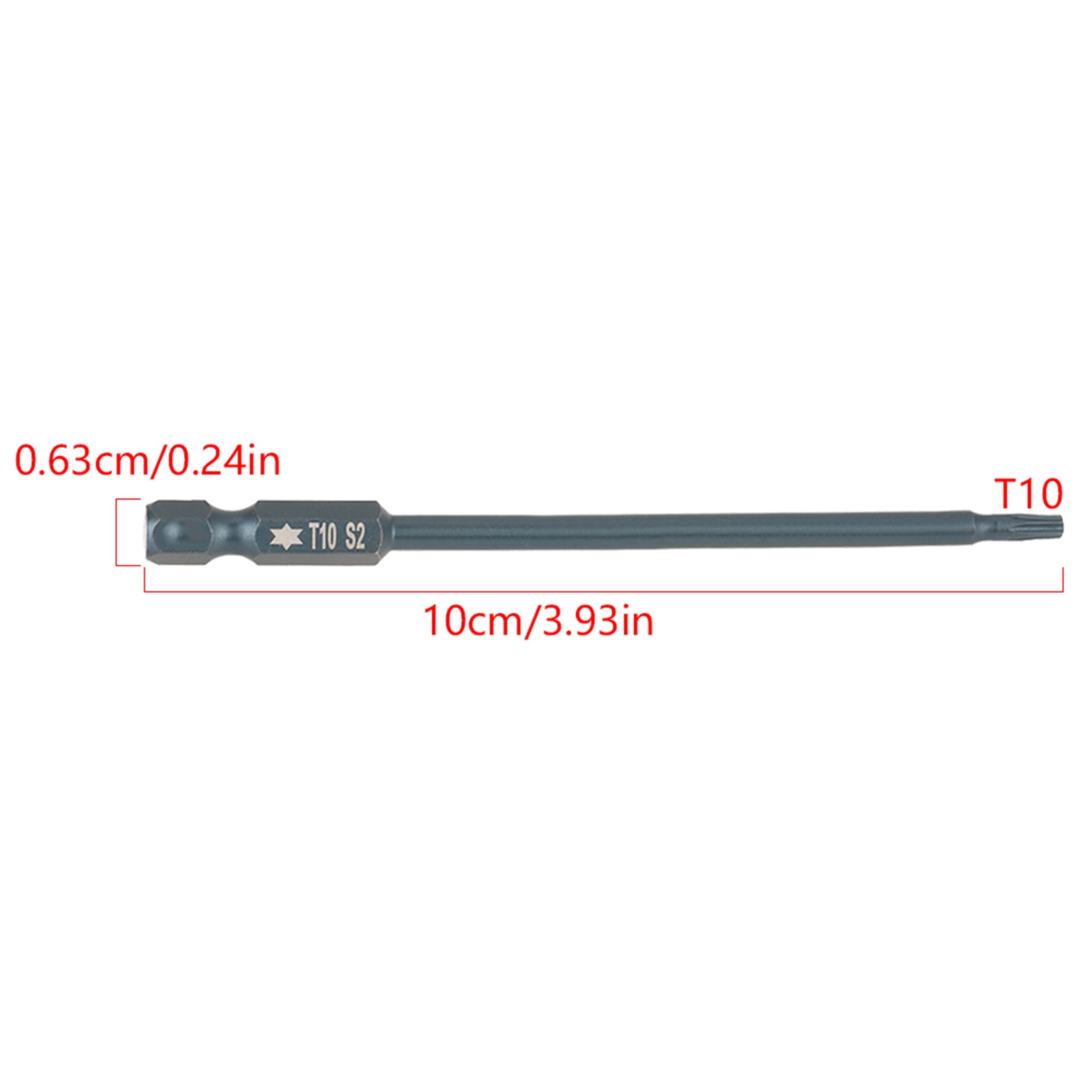 10-teiliges Set Aus 100 Mm Langen, 1/4"-sechskant-t10-magnetsicherheitsschrauben Mit Sternkopf