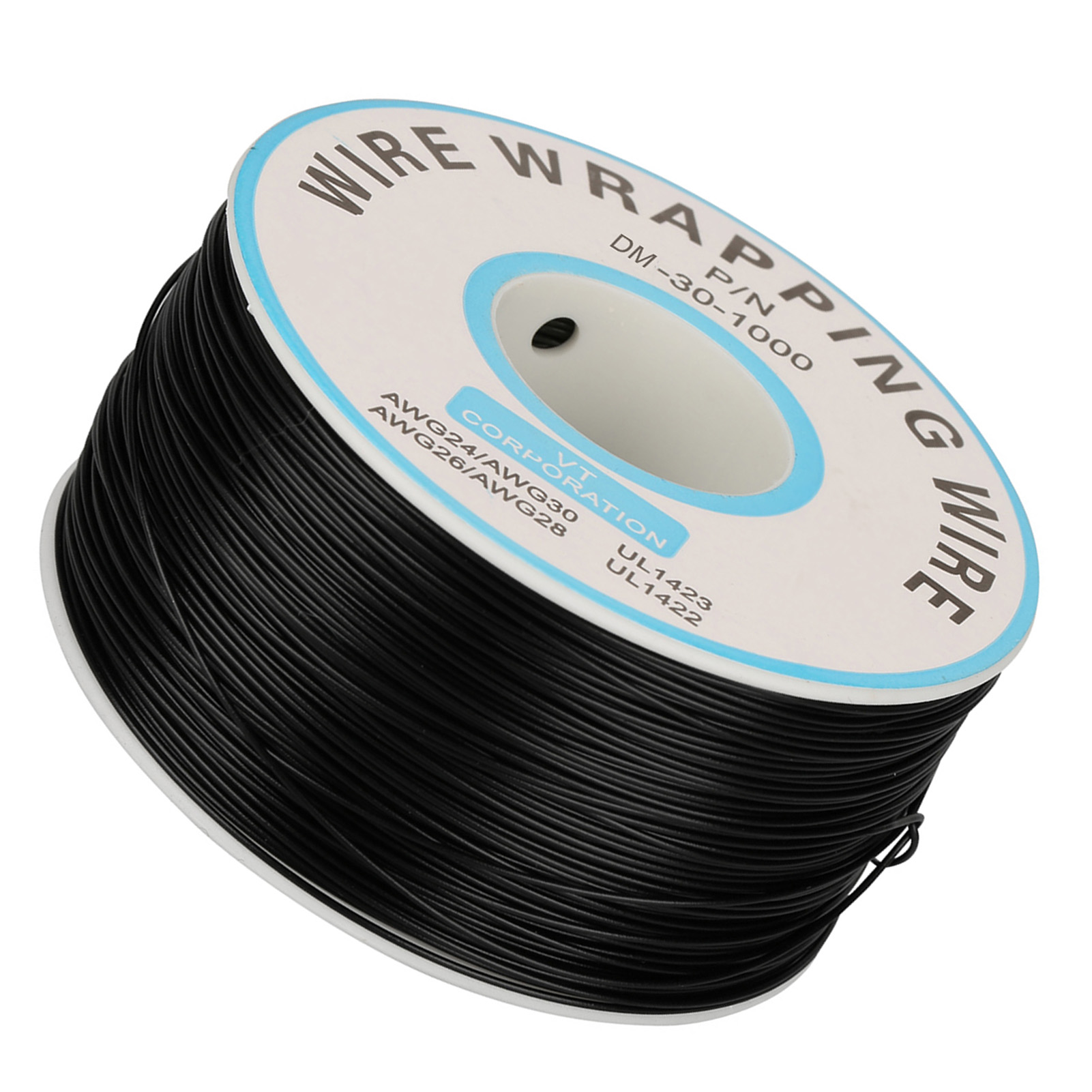 1 Rolle Gewickeltes, Einadriges Kupferkabel 30awg, Kerndurchmesser 0,25 Mm (schwarz)