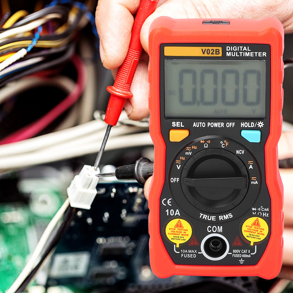 V02b Analog-digital-transistortester, Hochpräzises Automatisches Bereichsmultimeter (rot)