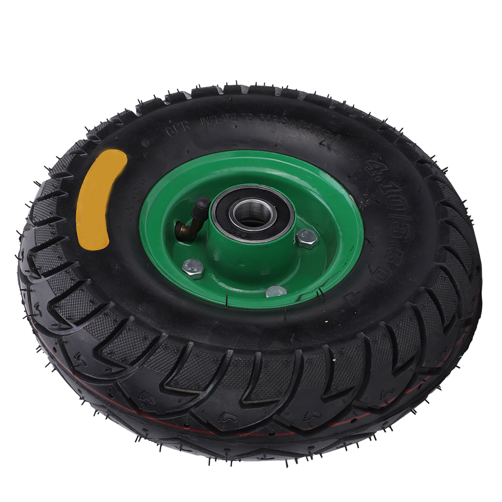 10,5 Zoll 4.10/3.50-4 Eingebautes 6204-2rs Kugellager Gummireifen Für Werkzeugwagenrad