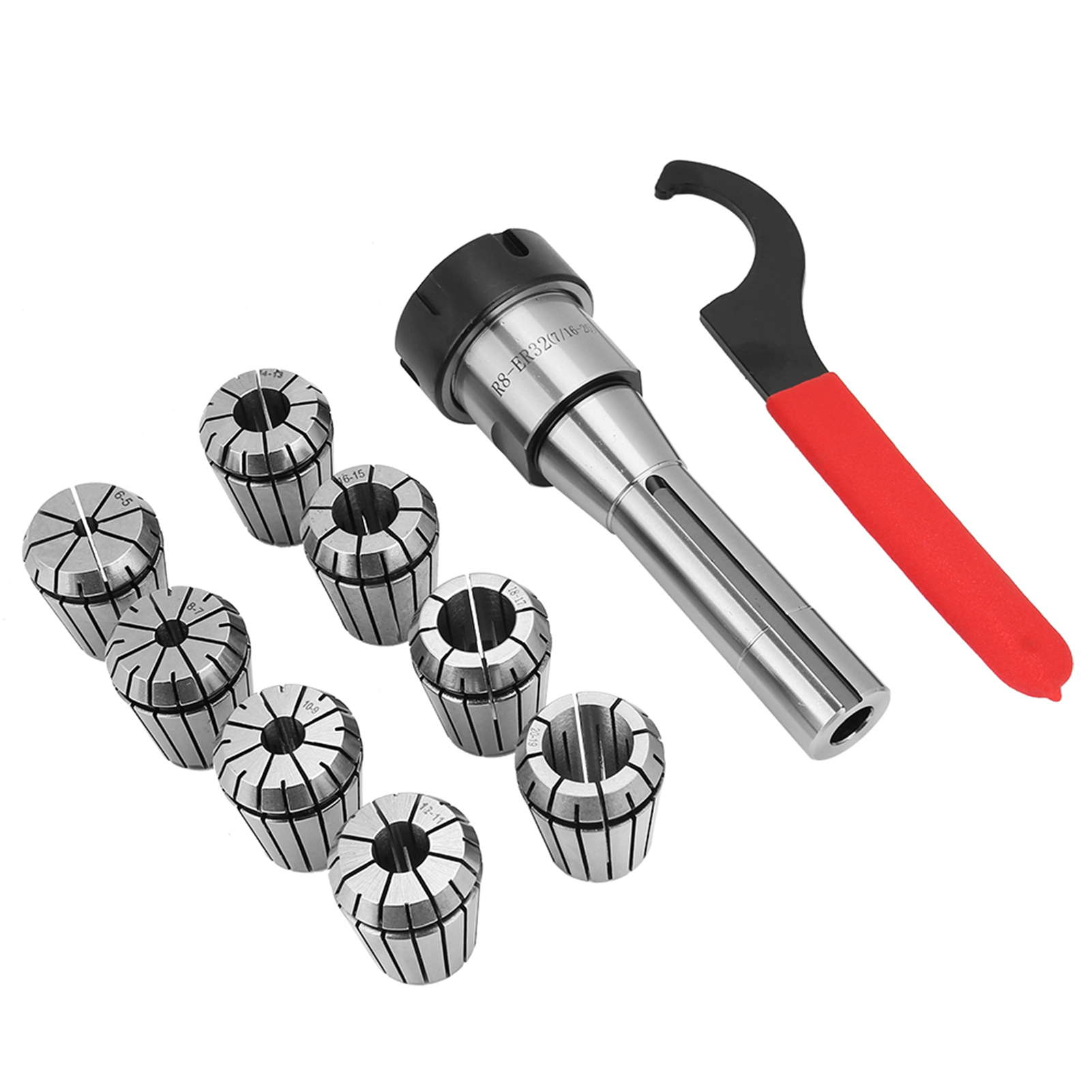 10-teiliger R8-er32 Spannzangenfuttersatz Für Cnc-bearbeitungszentren