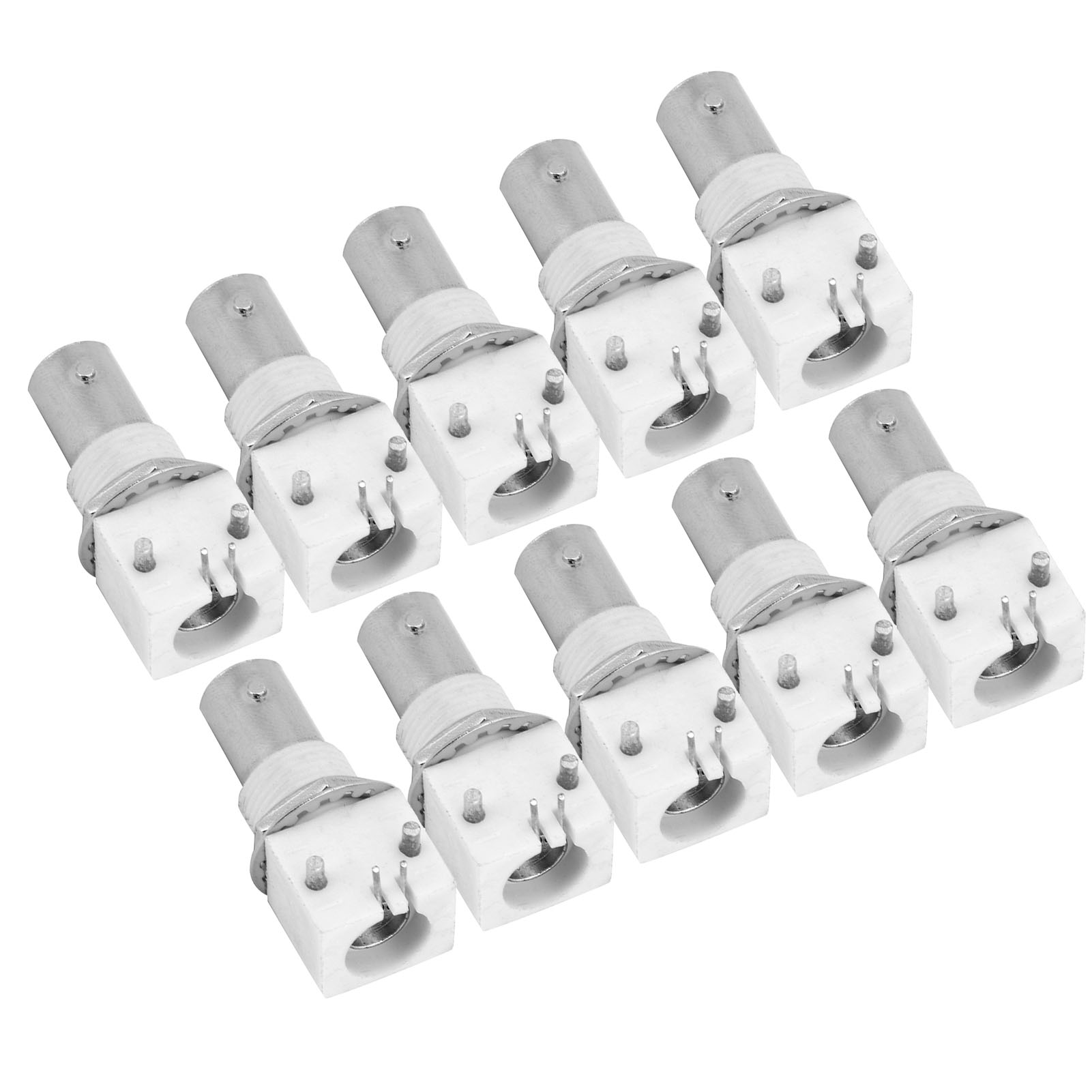 10 Stück 90-grad-weiße Pcb-montage-bnc-anschlussplatte 2p Bncq9-adapter Für Cctv-systeme