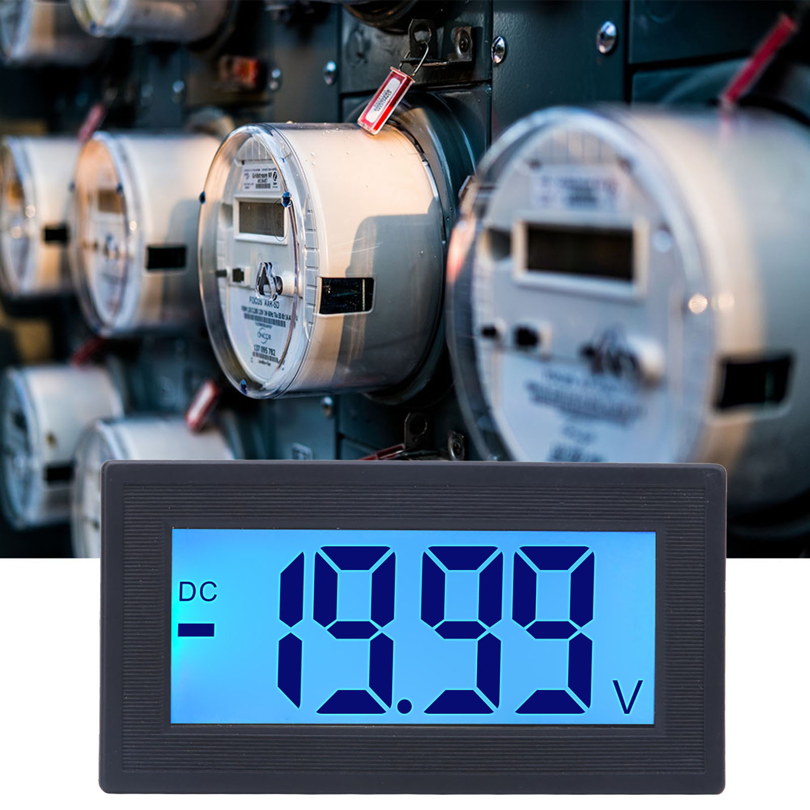 Digitales Gleichspannungsmessgerät Yb5135db Mit Lcd-anzeige, Spannungsmesser, Netzteil Für Wechselstrom 100–240 V, Gleichstrom 0–20 V