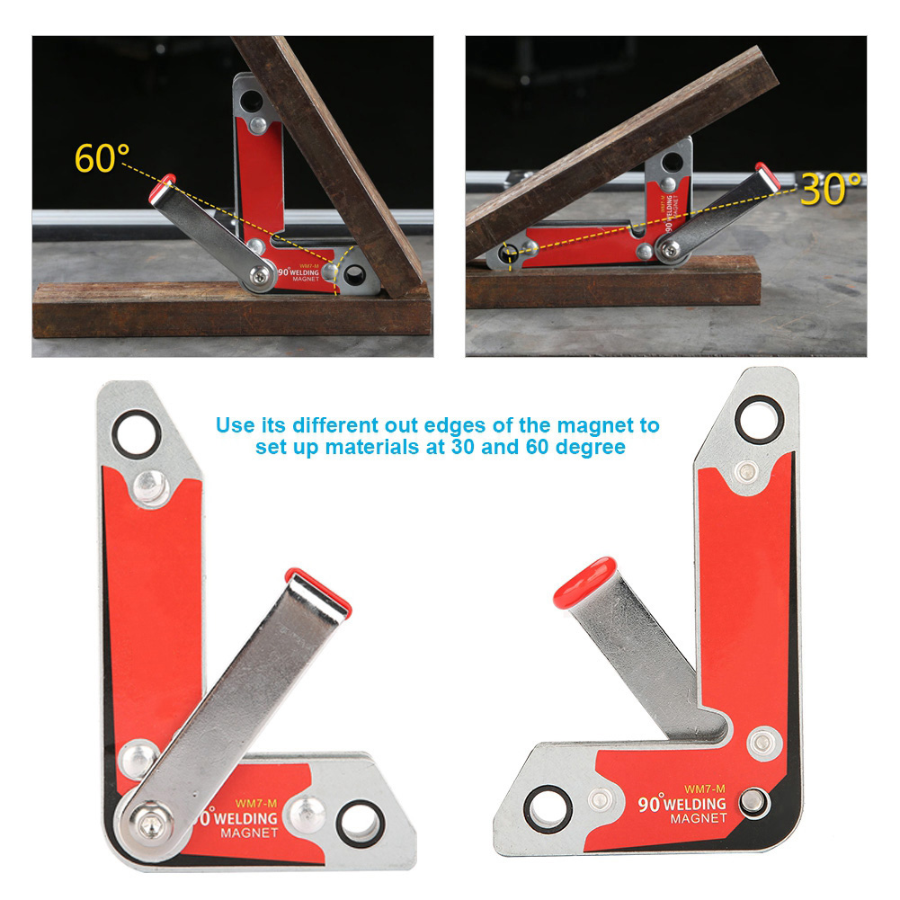 2 Stück Magnetische Schweißklemmen, Magnethalter Mit Griff, 30/60/90 Grad