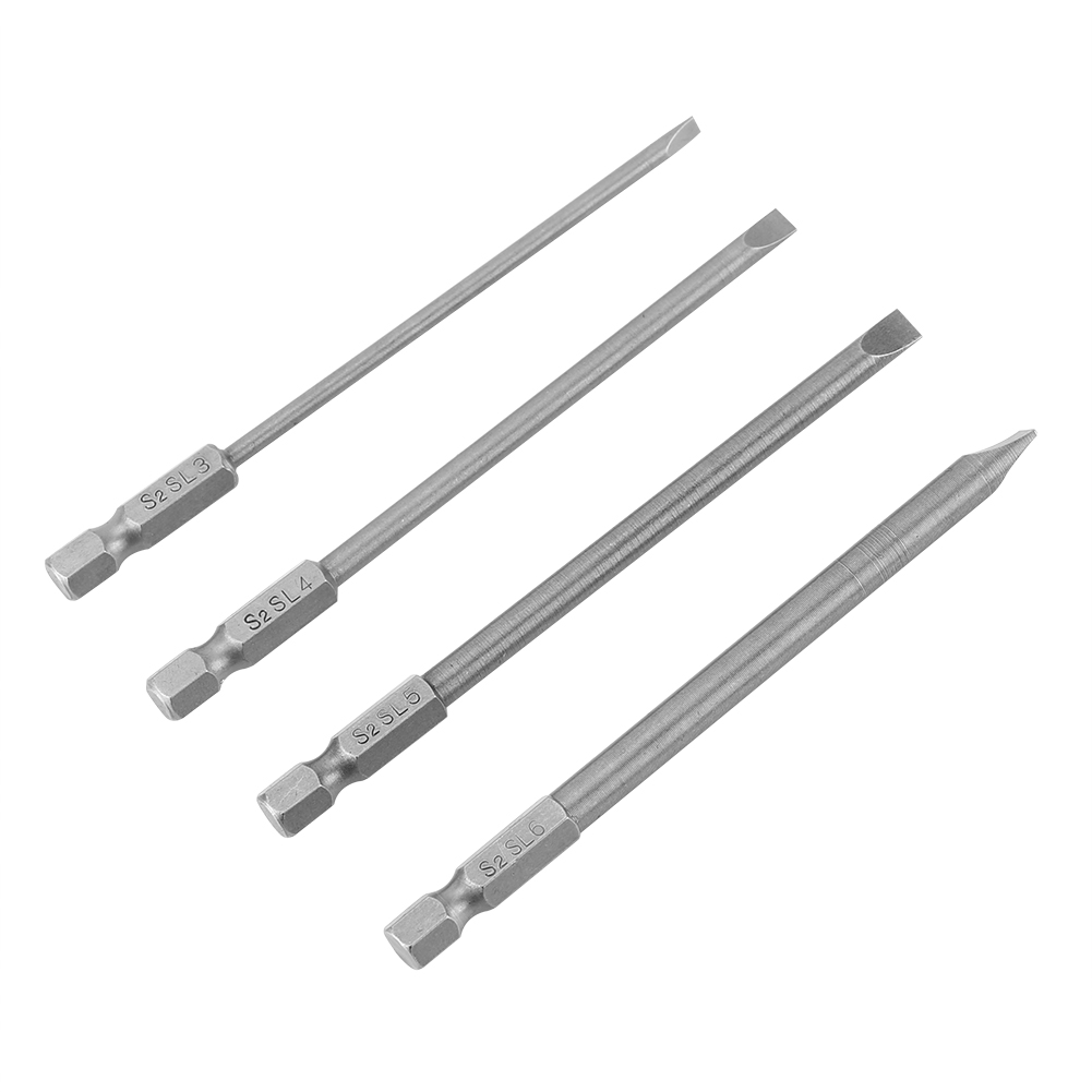 10-teiliges Kreuzschlitzschraubendreher-bit-set Aus S2-stahl (ph1/ph2), 1/4-zoll-sechskantschaft, 100 Mm