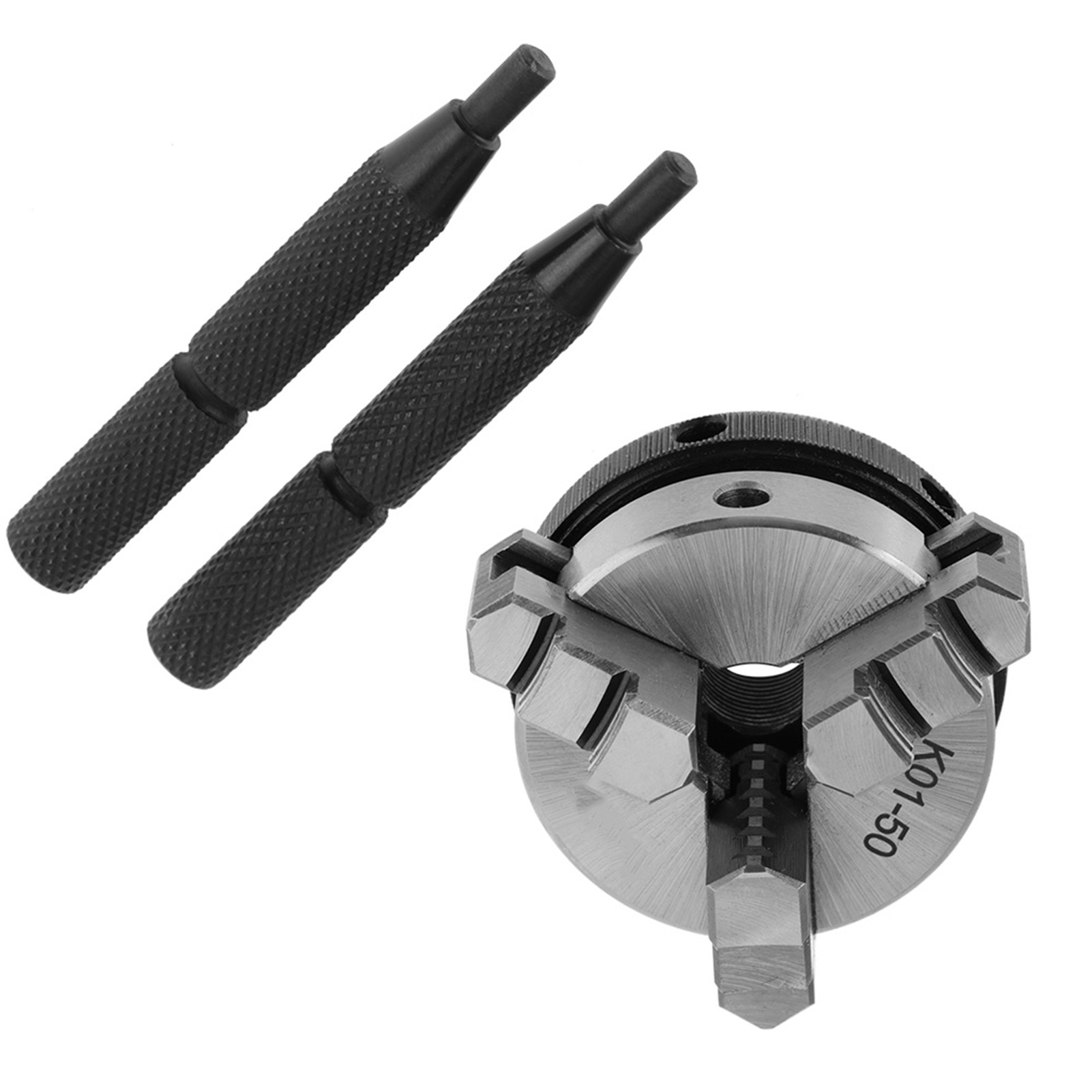 K01-50 50-mm-spiralbohrfutter, Mini-handbohrfutter Für Holzbearbeitung, 3 Backen Und Spanngewinde