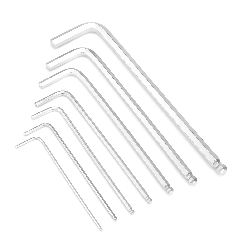 7-teiliges Set Verlängerter Kugelkopf-innensechskantschlüssel (l-schlüssel) – Professionelles Reparaturset – Handwerkzeug