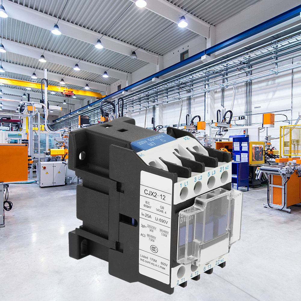 Cjx2-1201 Schienenmontierter Wechselstromschütz, Industrieller Elektrischer Wechselstromschütz, 220 V, 12 A