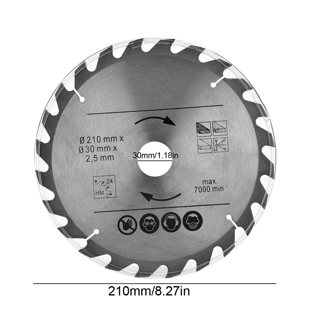 Kreissägeblatt 210 Mm, 24, 48 Oder 60 Zähne, Hartmetall-sägeblatt, 30 Mm Bohrung