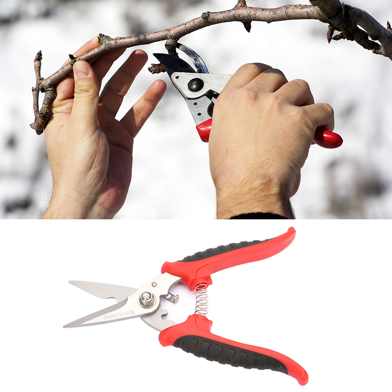 180 Mm Lange Elektriker-gartenschere Aus 3cr13-stahl, Multifunktionale Gartenschere Mit Geradem Kunststoffkopf