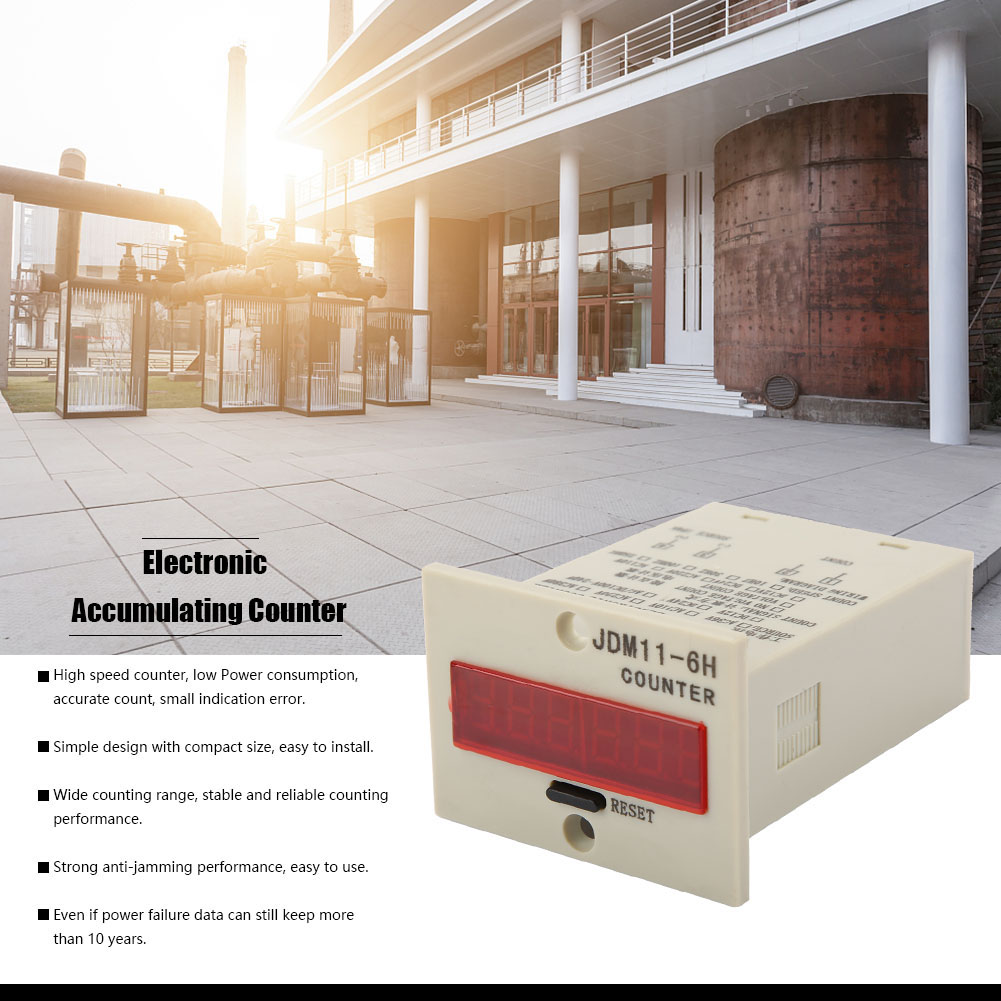 Elektronischer Zähler Jdm11-6h Mit 6-stelliger Anzeige, 12 V Dc