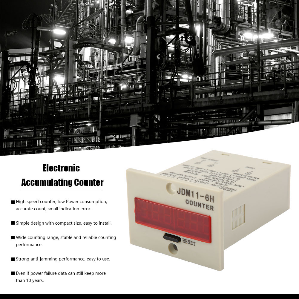 Elektronischer Zähler Jdm11-6h Mit 6-stelliger Anzeige, 24 V Dc