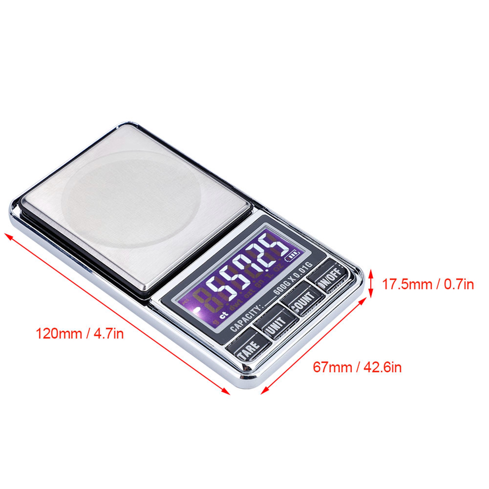 Usb-präzisionswaage, Digitale Elektronische Taschenwaage (600 G/0,01 G)