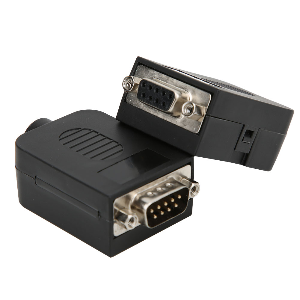 Db9-anschlüsse, 9-polig, Stecker Und Buchse, Serielles Schnittstellenmodul Mit Schwarzem Gehäuse Db9-g-8a Db9-m-8a