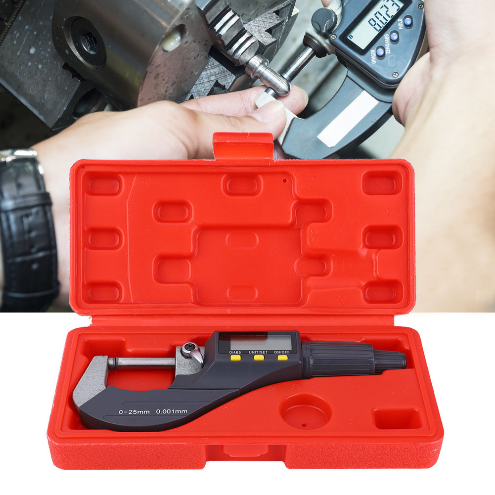 Digitales Elektronisches Mikrometer, Außenmikrometer, Dickenmessung, 0–25 Mm, 0,001 Mm