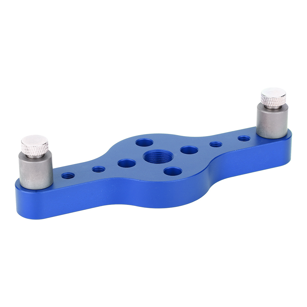 Lochstanze/lochlehre Aus Aluminiumlegierung, Heimwerkerwerkzeug Für Holzbearbeitung Mit 3 Bohrhülsen, Blau