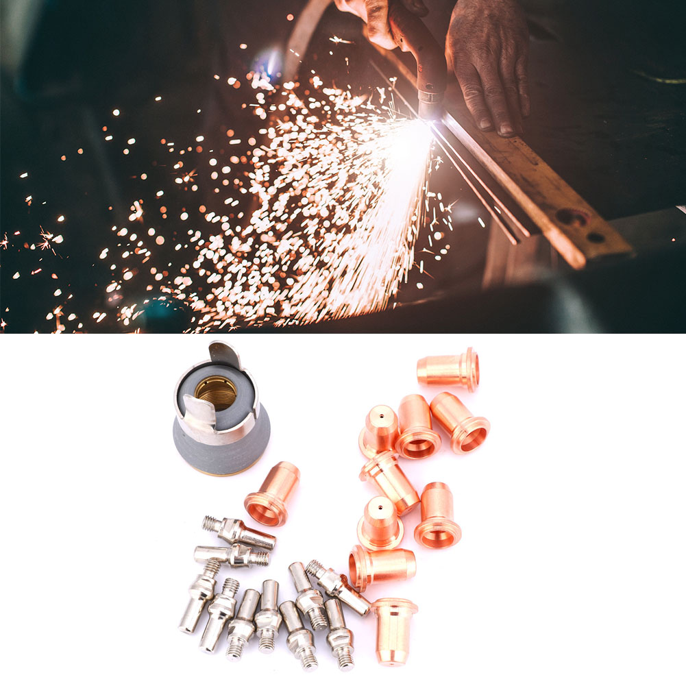 22-teiliges Verbrauchsmaterial Für Pt60/pt40-plasmaschneidbrenner, 1,0-mm-düse, Elektrode, Schutzkappe, Abstandshalter