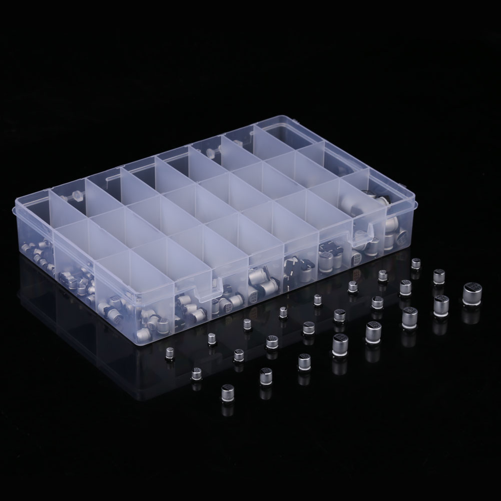 400 Smd-aluminium-elektrolytkondensatoren, 24 Werte, Sortiment, 1 Μf – 1000 Μf