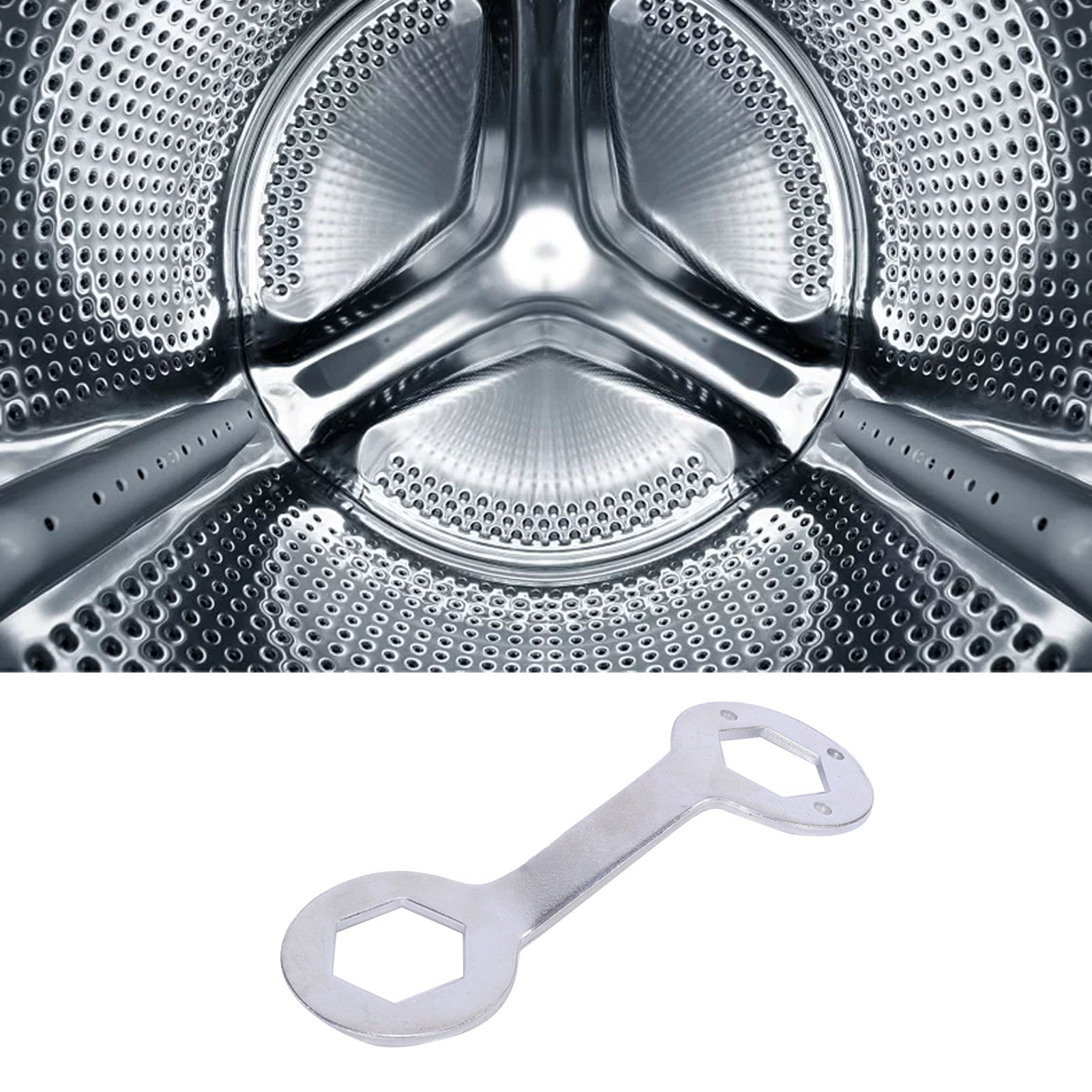 Waschmaschinenschlüssel, 5 Mm Dick, Aus Hochfestem Chrom-vanadium-legierungsstahl, Silberfarben
