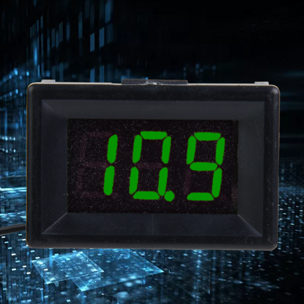 Digitales Voltmeter 0,36 Zoll Zweidraht Dc 2,4-30v Led-anzeige Spannungsmesser Wasserdicht (grün)