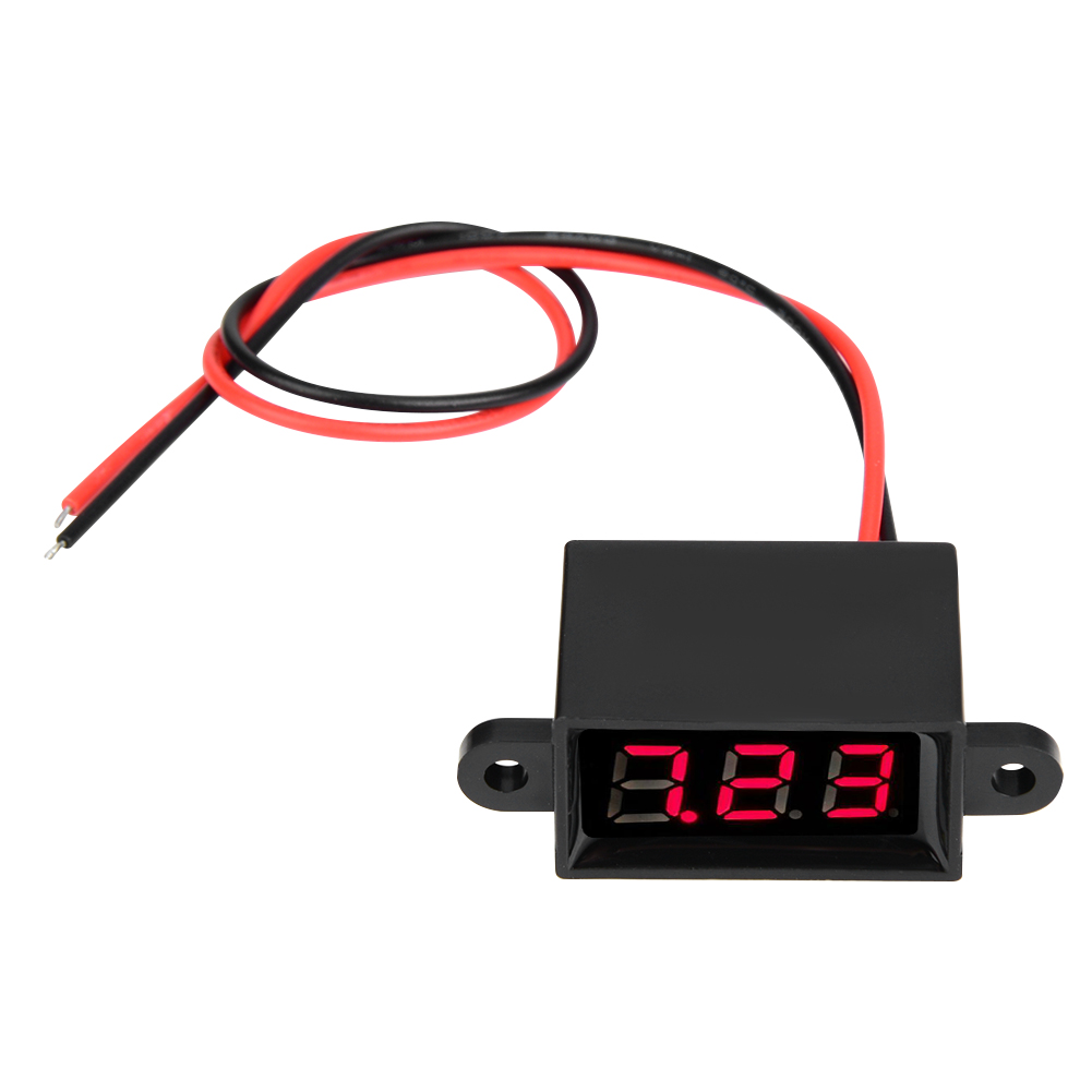 Digitales Voltmeter 0,28 Zoll Zweidraht Dc 3,0-30v Led-anzeige Spannungsmesser Wasserdicht (rot)