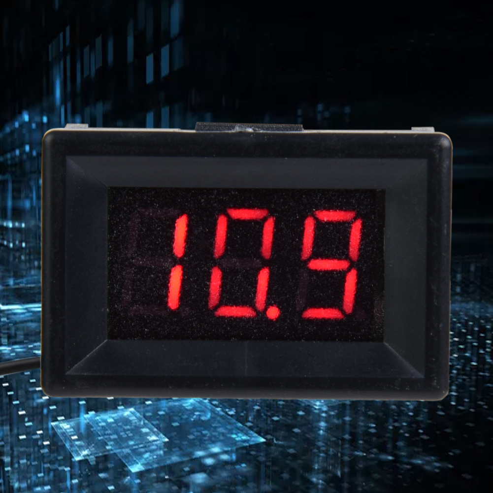Digitales Voltmeter 0,36 Zoll Zweidraht-gleichstrom 2,4-30 V Led-anzeige Spannungsmesser Wasserdicht (rot)
