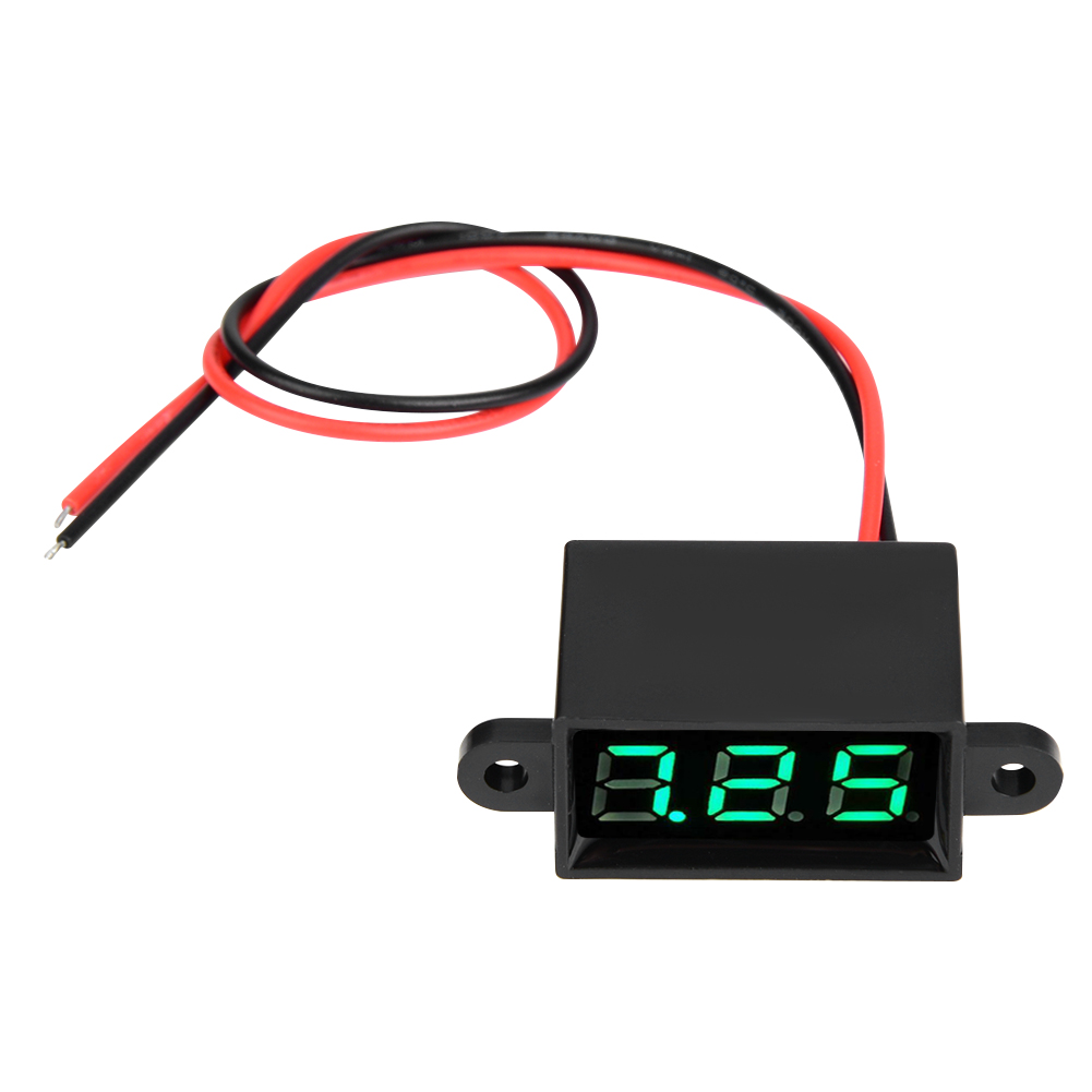 Digitales Voltmeter 0,28 Zoll Zweidraht Dc 3,0-30v Led-anzeige Spannungsmesser Wasserdicht (grün)
