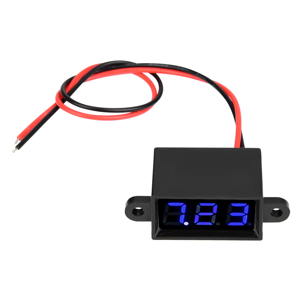 Digitales Voltmeter 0,28 Zoll Zweidraht Dc 3,0-30v Led-anzeige Spannungsmesser Wasserdicht (blau)