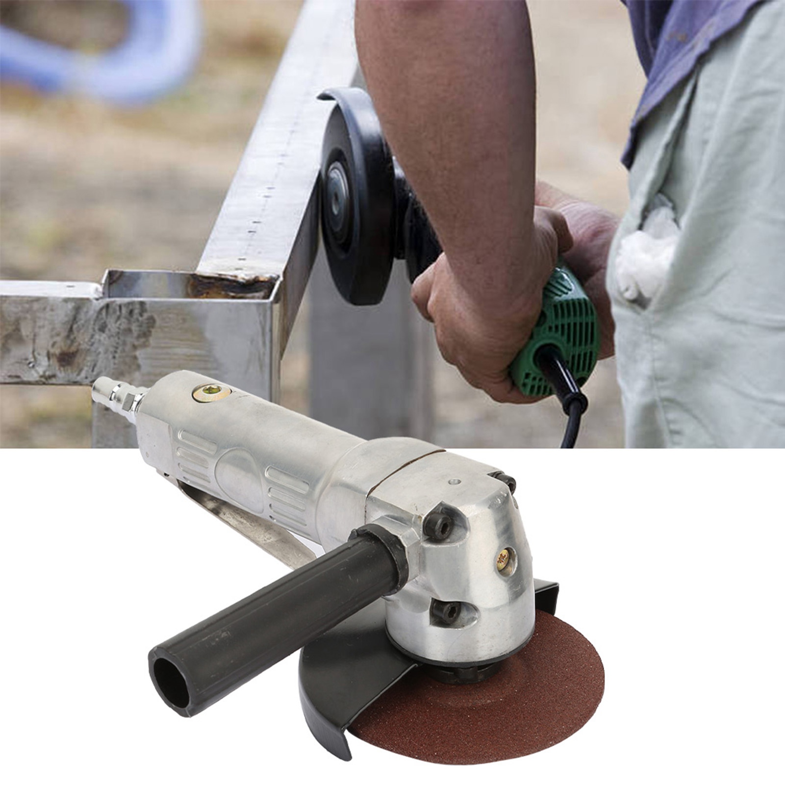 4"-druckluft-winkelschleifer, Trennschleifer, Polierer, 11000 U/min, Pneumatisches Schleifwerkzeug, 1/4"-gewinde