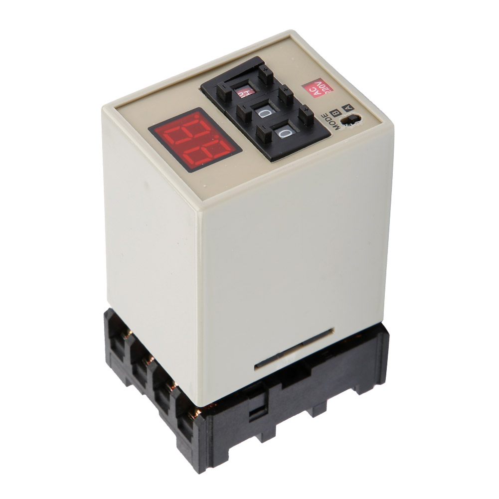 Ah3-dm Dual-mode-verzögerungs-timer-relais 0,01s-99h Led-anzeige (ac 220v)