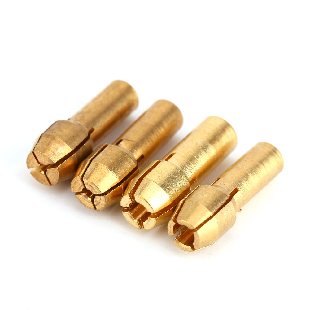 4-teiliges Heißfixierset Mit Messinghülsenadaptern Und Muttern (1/1,6/2,35/3,2 Mm) Für Rotationswerkzeuge