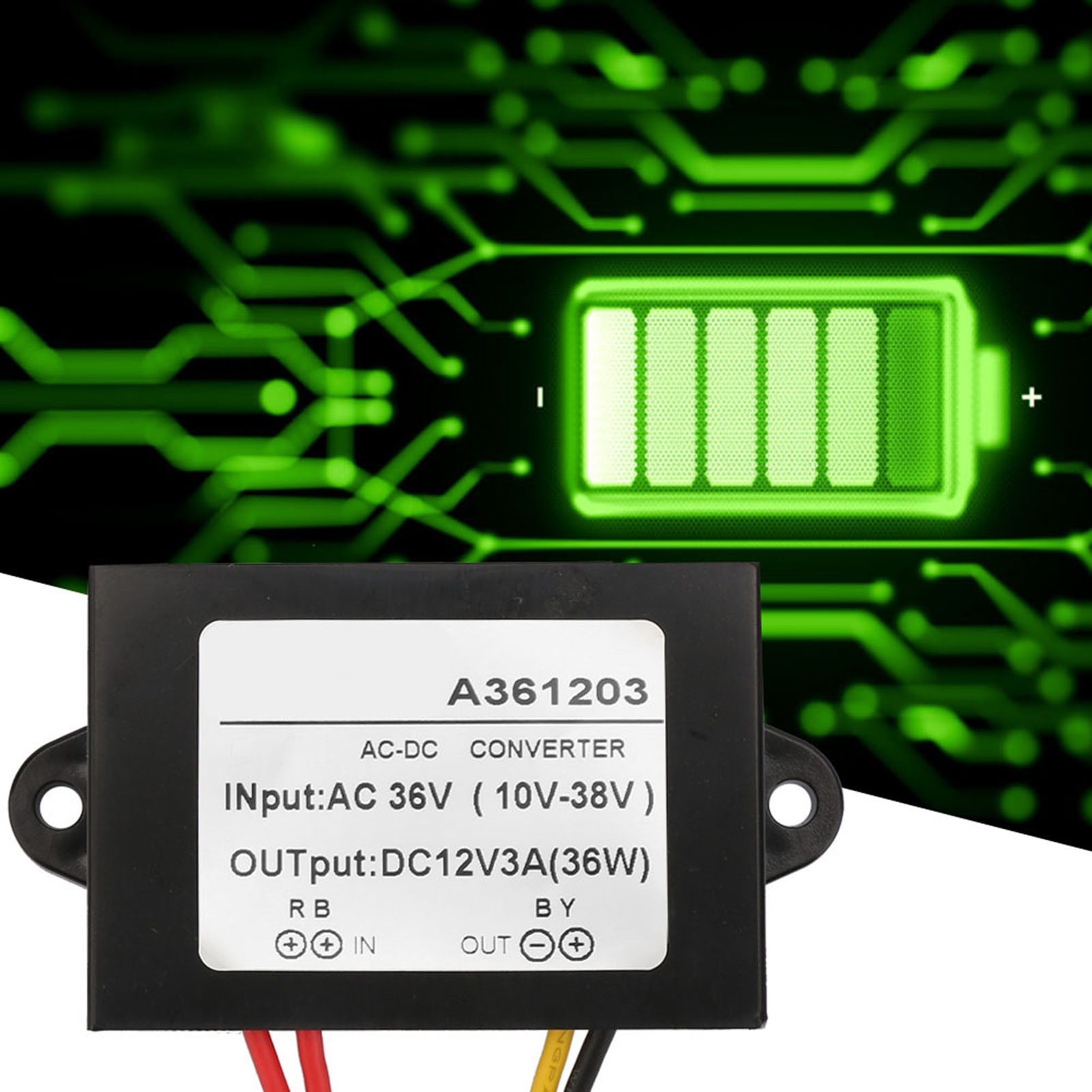 Ac36v Auf Dc12v Kunststoff Ac/dc Wandler Netzteilmodul Adapter (3a)