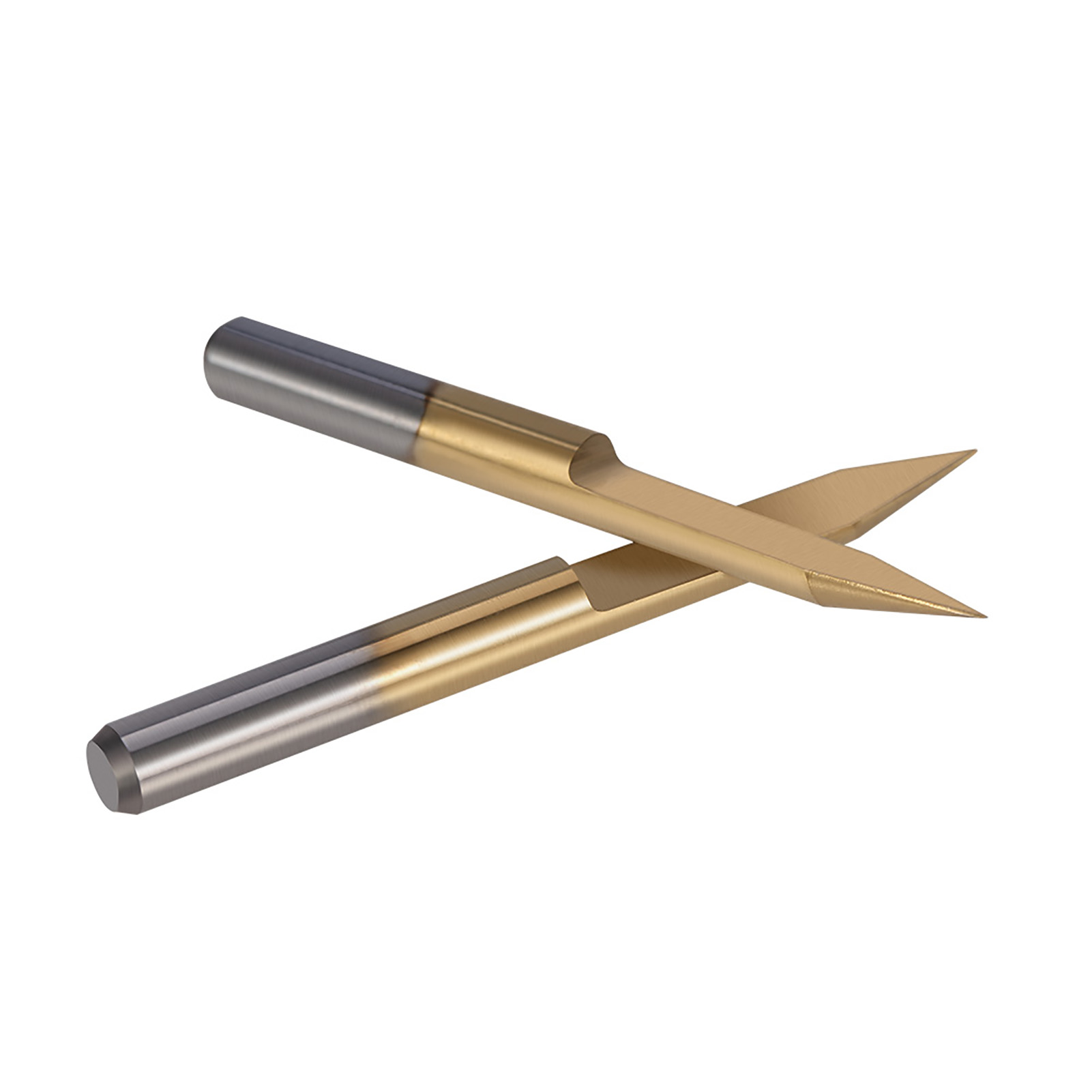 10 Stück 3,175 Mm Titanbeschichtete Cnc-gravurfräser, 30 Grad