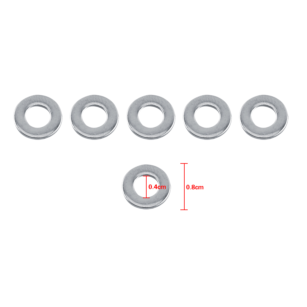 100-teiliges Metrisches Unterlegscheiben- Und Schraubenreparaturset, Aus Edelstahl 304, M3/m4/m5/m6/m8/m10 (m4)