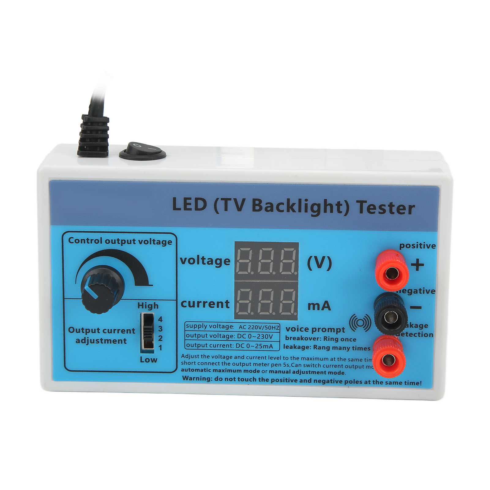 Multifunktionaler Led-tv-hintergrundbeleuchtungstester, Reparaturwerkzeug Für Led-streifen Und Led-leuchtperlen, Lichtdetektor, 0–230 V Ausgang, Eu-stecker 220 V